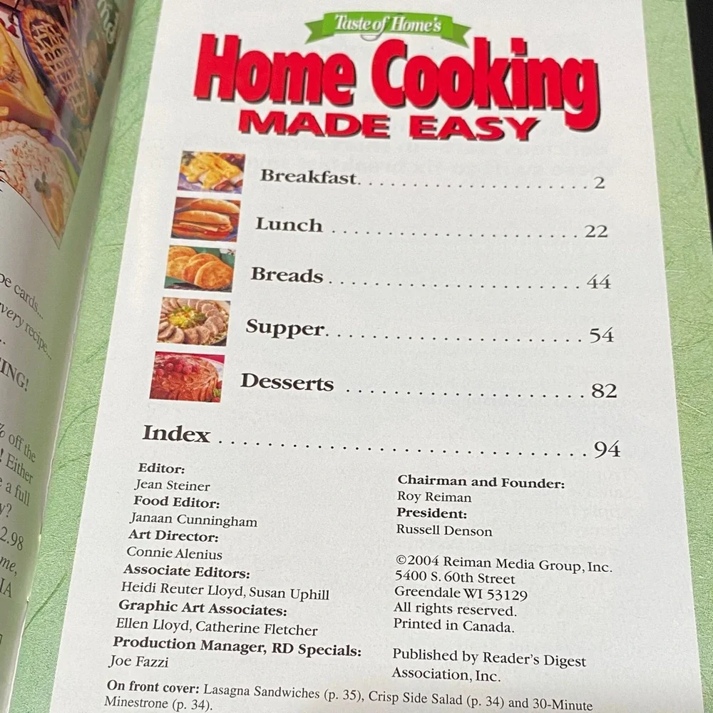 Vintage Taste of Home magazine four piece Cookbook Set + Bonus